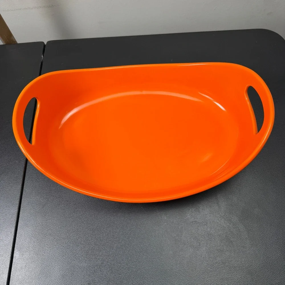 Rachael Ray Casserole Dish Unisex 2.25 Qt Orange Modern Stoneware Oval Baker